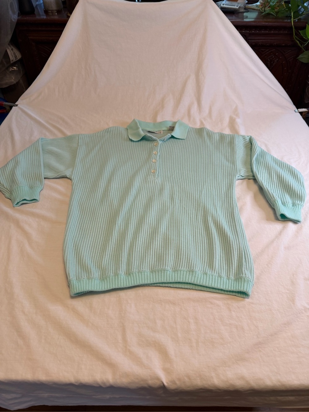 Women's Mint Ribbed Sweater Size Small